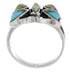 Southwest Multicolor Butterfly Silver Ring Size 6 EX61242